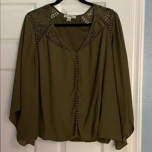 John Paul Richard Olive XL dress shirt